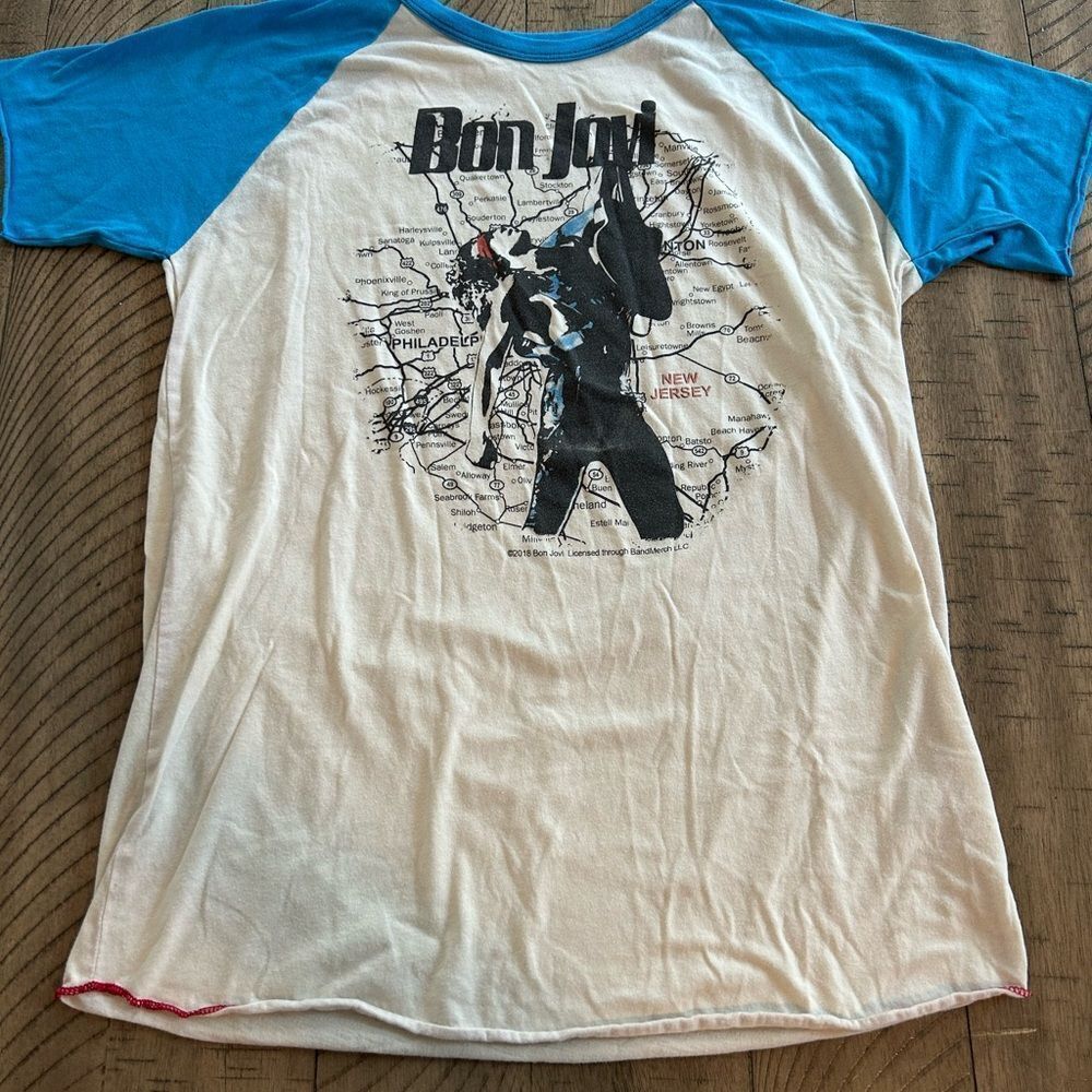 Bon Jovi Kids Blue and White Jersey